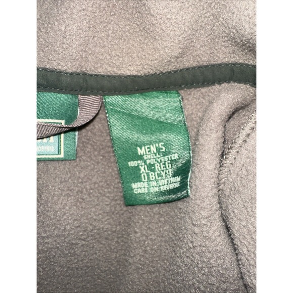 LL Bean Coat Mens Large White Sweater Fleece 3 in 1 Jacket Weather Challenge - Picture 5 of 6